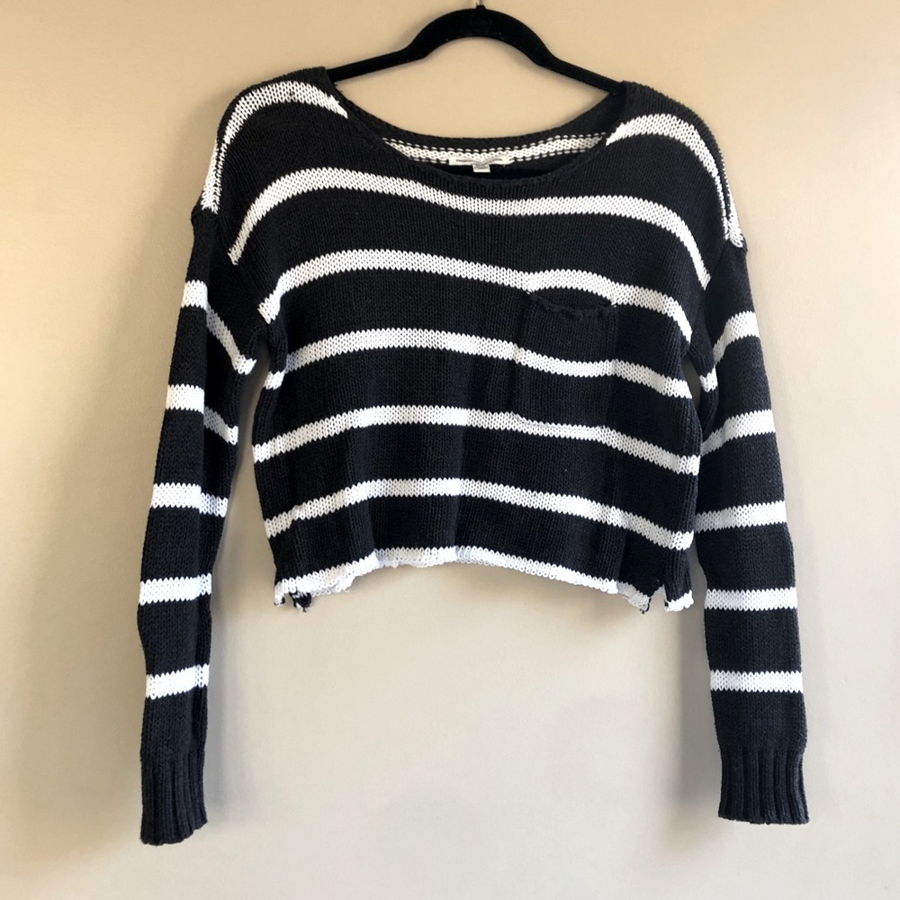 Cropped Striped Sweater